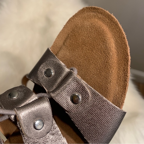 Sofft Carita Gladiator Wedge Silver Lace up Sandal Size 9.5 - Picture 8 of 13